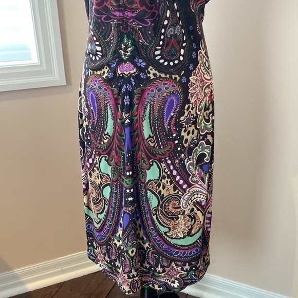 ROBERTO CAVALLI l Paisley Print Crewneck Dress - Picture 4 of 15